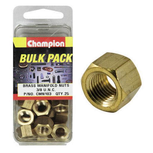 Champion Brass Nut Manifold 3/8 UNC 10Pk CMN103