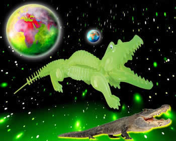 PUZ2505 Alligator 3D Puzzle Glow In The Dark by Puzzled Inc Main Image