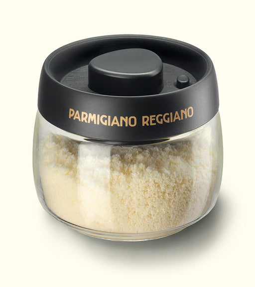 Bowl with grated parmesan Parmigiano-Reggiano hard cheese in