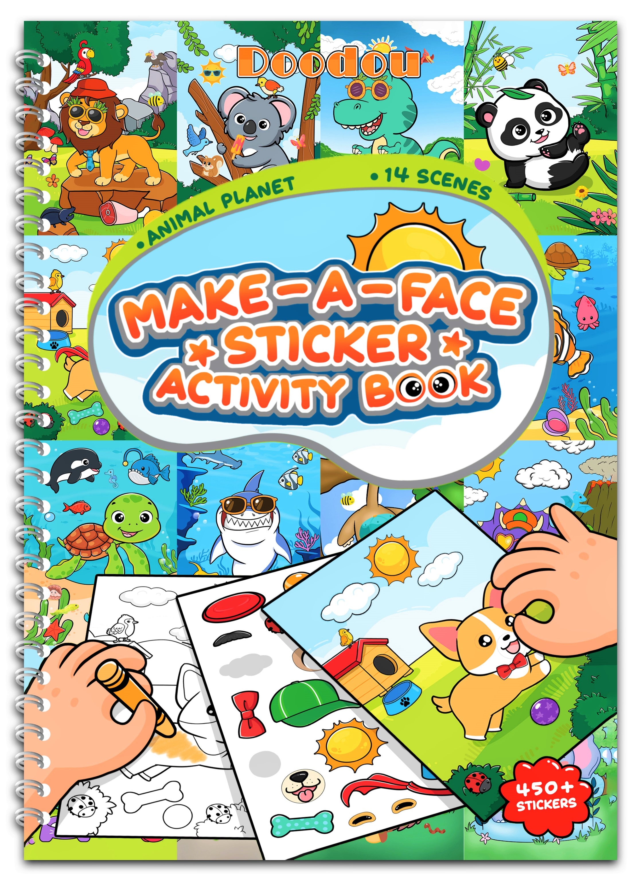 Sinceroduct Make a Face Stickers for Kids, 100 Sheets Woodland Teaching  Stickers, Make Your Own Stickers, Party Favor Stickers with 20 Animal  Designs