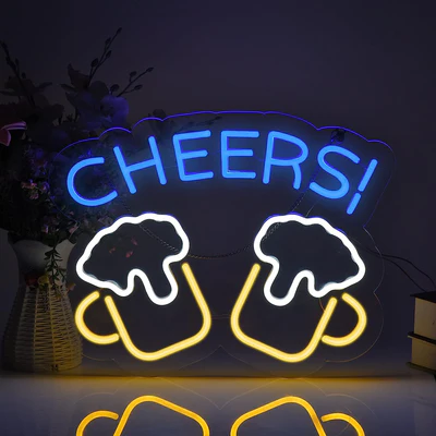 NEONIP-100% Handmade Cheers Beers LED Neon Light Sign
