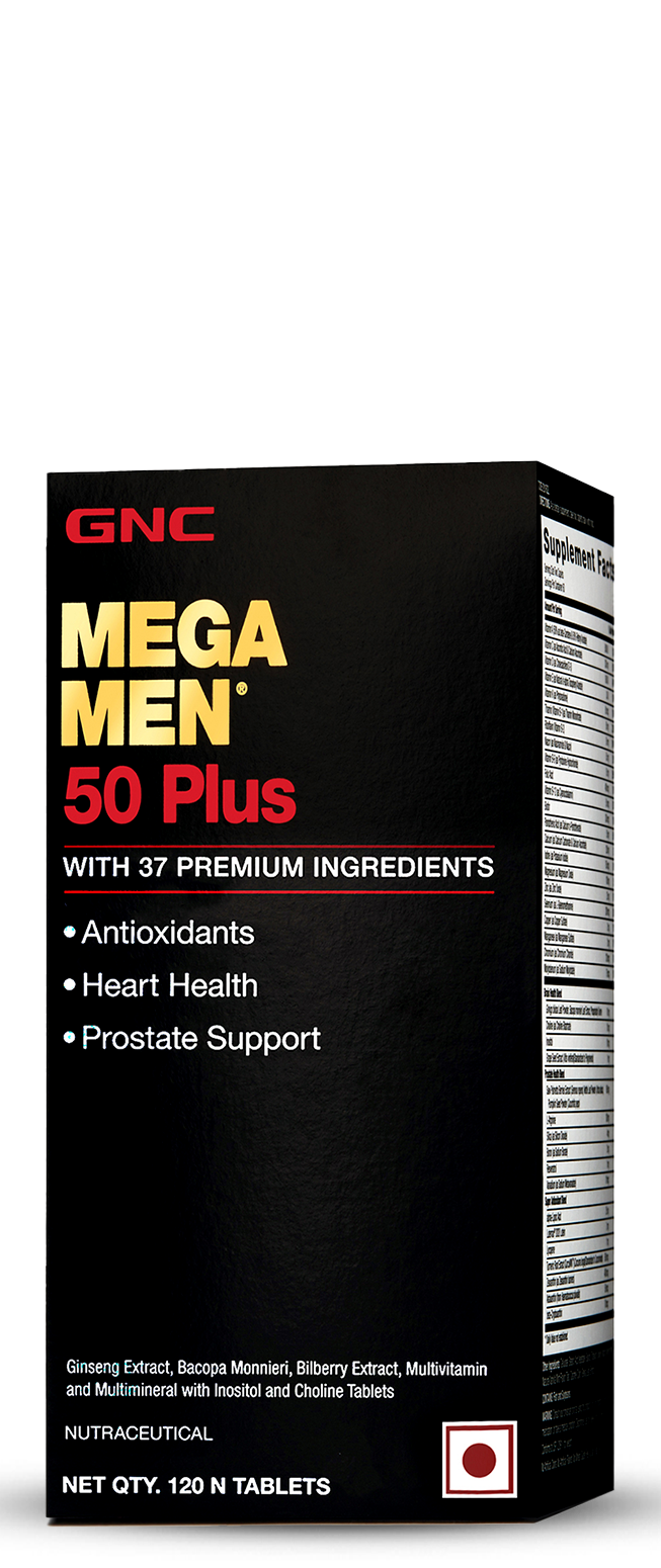 GNC Mega Men 50 Plus Multivitamin - 120 Tablets - GNC India