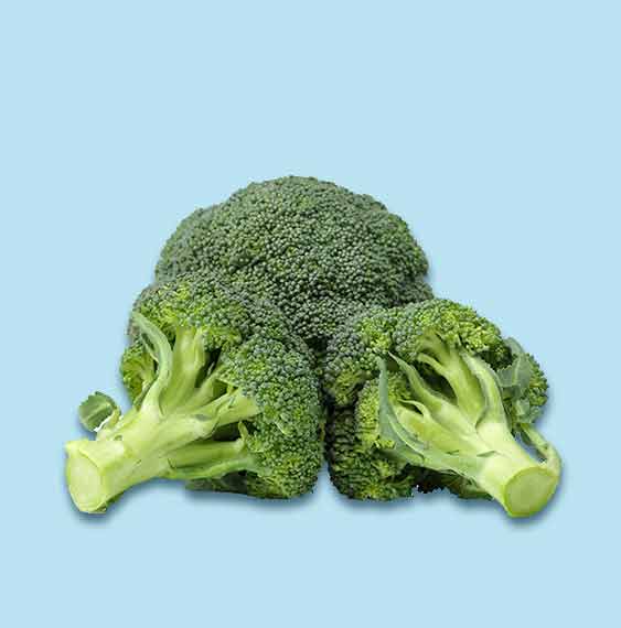 Folic acid as present in 114gms of broccoli*