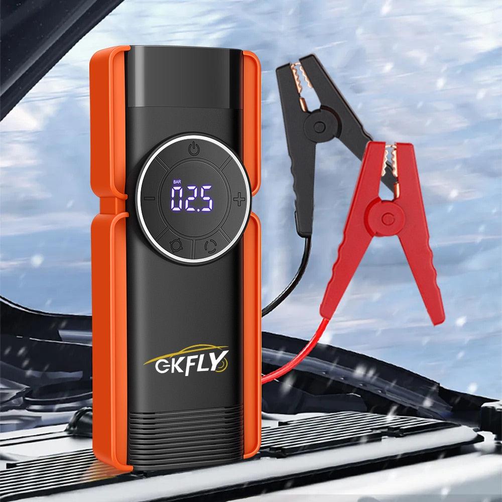 GKFLY 1000A Air Compressor Pump 4 in 1 Car Jump Starter - Ultimate Car Battery Charger Booster