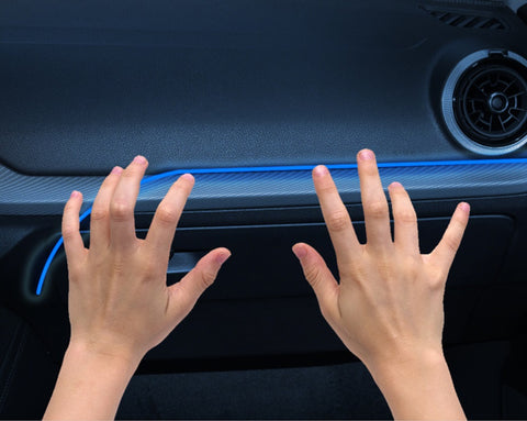 Tira de Luz LED Azul para Carros Decoración de Ambiente Interior