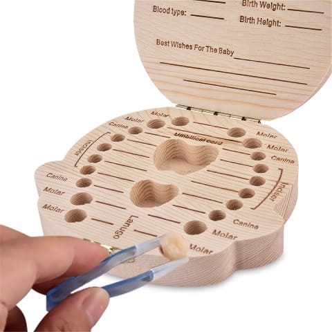 Caja De Dientes De Leche, Caja De Dientes De Bebé Caja De Dientes De Leche  De Madera Para Niños Caja De Dientes De Leche Para Niños Caja De Recuerdo  Para Niñas Regalo