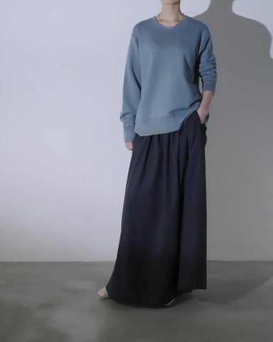 GATHER MAXI LENGTH SKIRT（LIMONTA）ーNAVY　商品イメージ写真