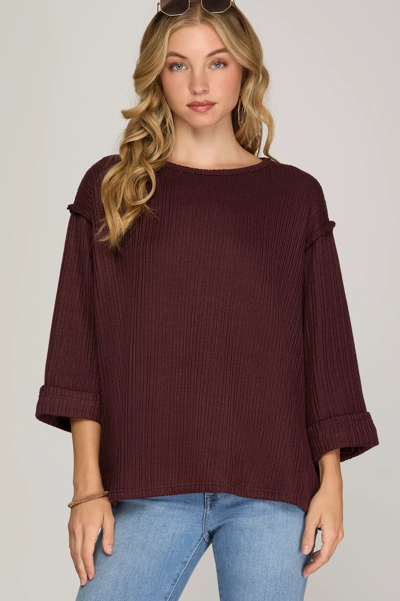 Plum crazy cute top