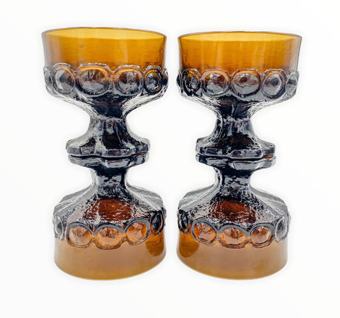 set of 12 ebony black stem crystal flute champagne glasses, vintage  Luminarc France