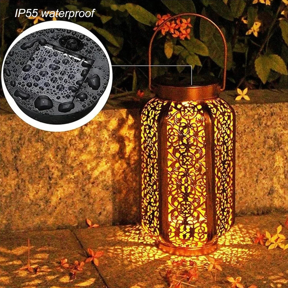 Solar Lantern Replacement Top with 30 LED String Light