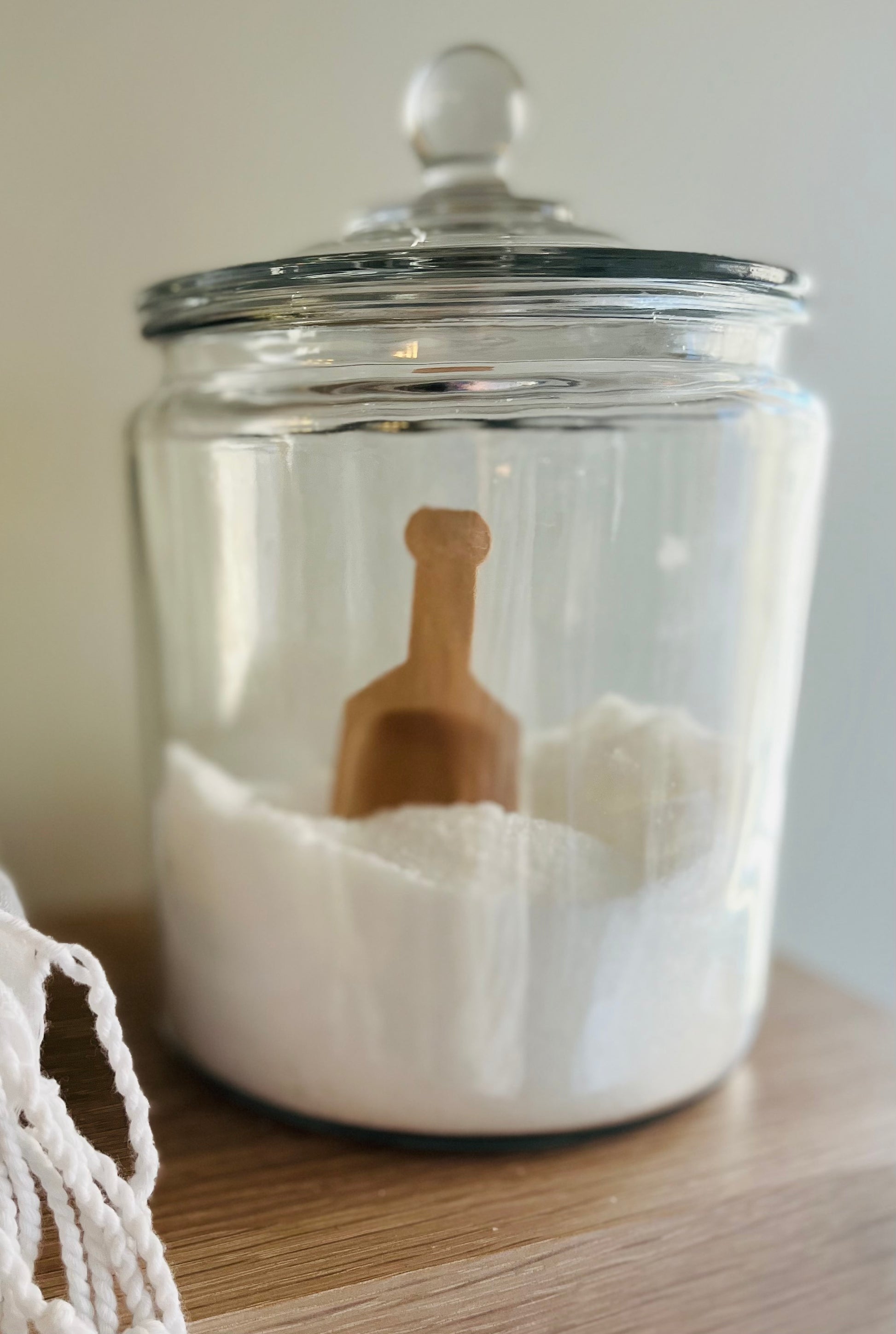 wooden bath salt scoop