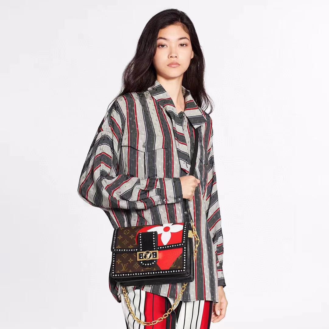 SO - New Fashion Women's Bags LUV DAUPHINE Nicolas Ghesquière Monogram A051 - blackoriginalco