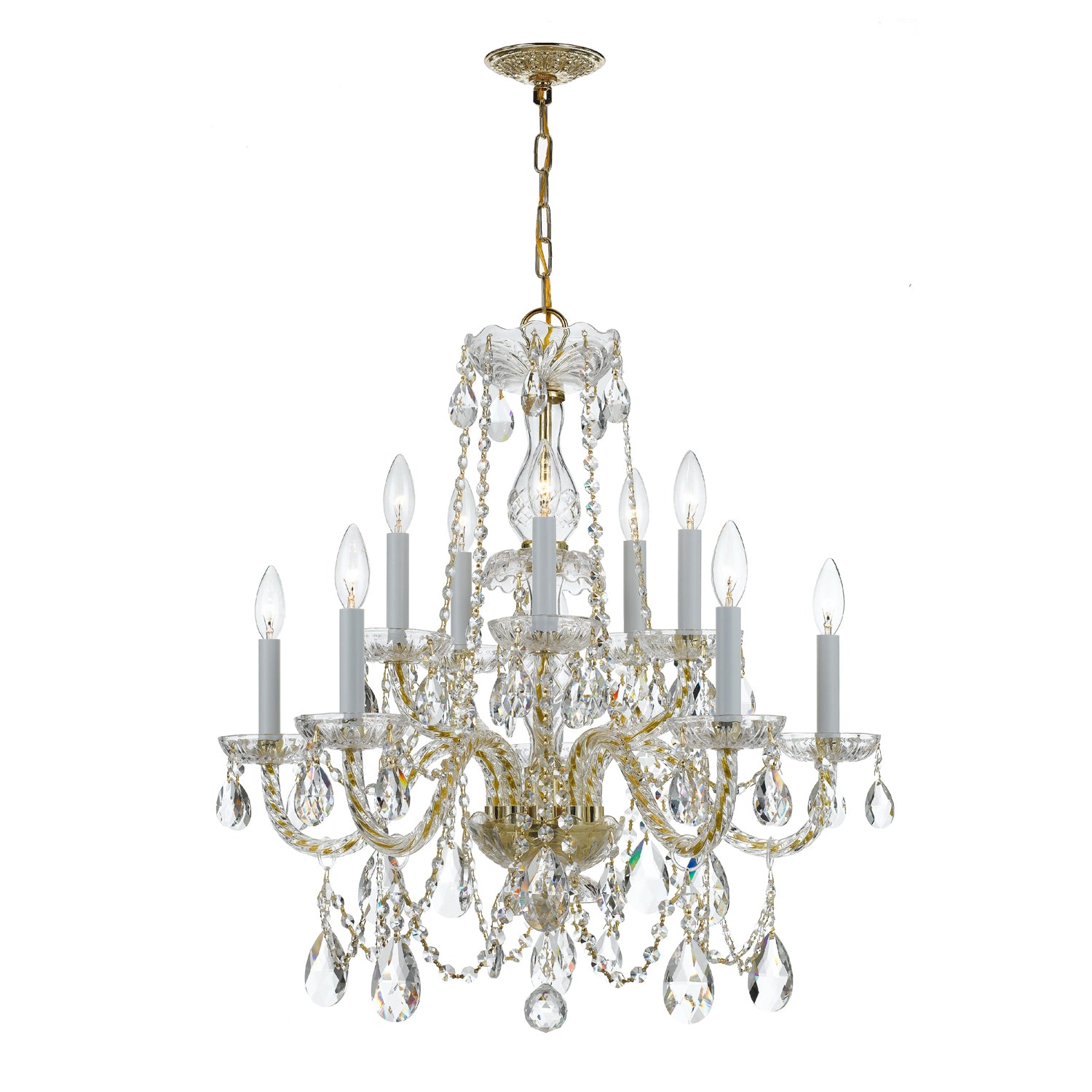 Traditional Crystal 10 Light Crystal Chandelier - Crystorama Outlet product image