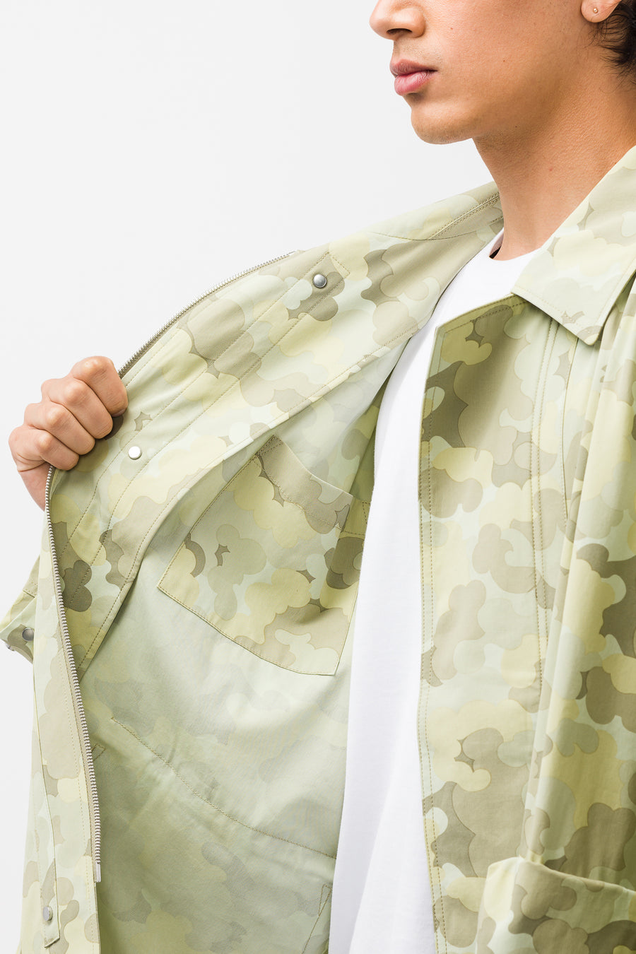 オーラリー WASHED FINX CAMO TWILL BLOUSON thediscourse.com