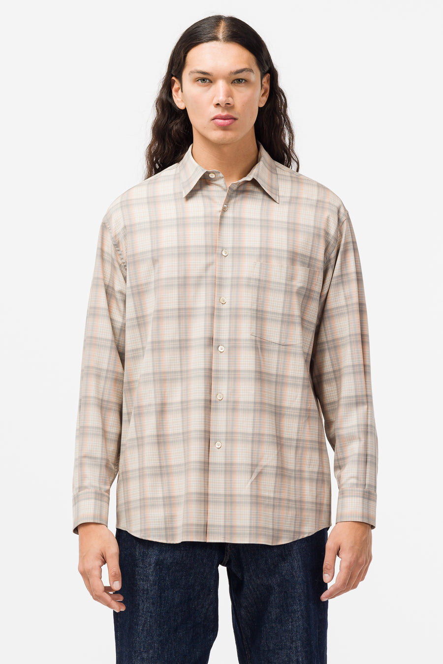 AURALEE Super Light Wool Check Shirts 4 - burnet.com.ar