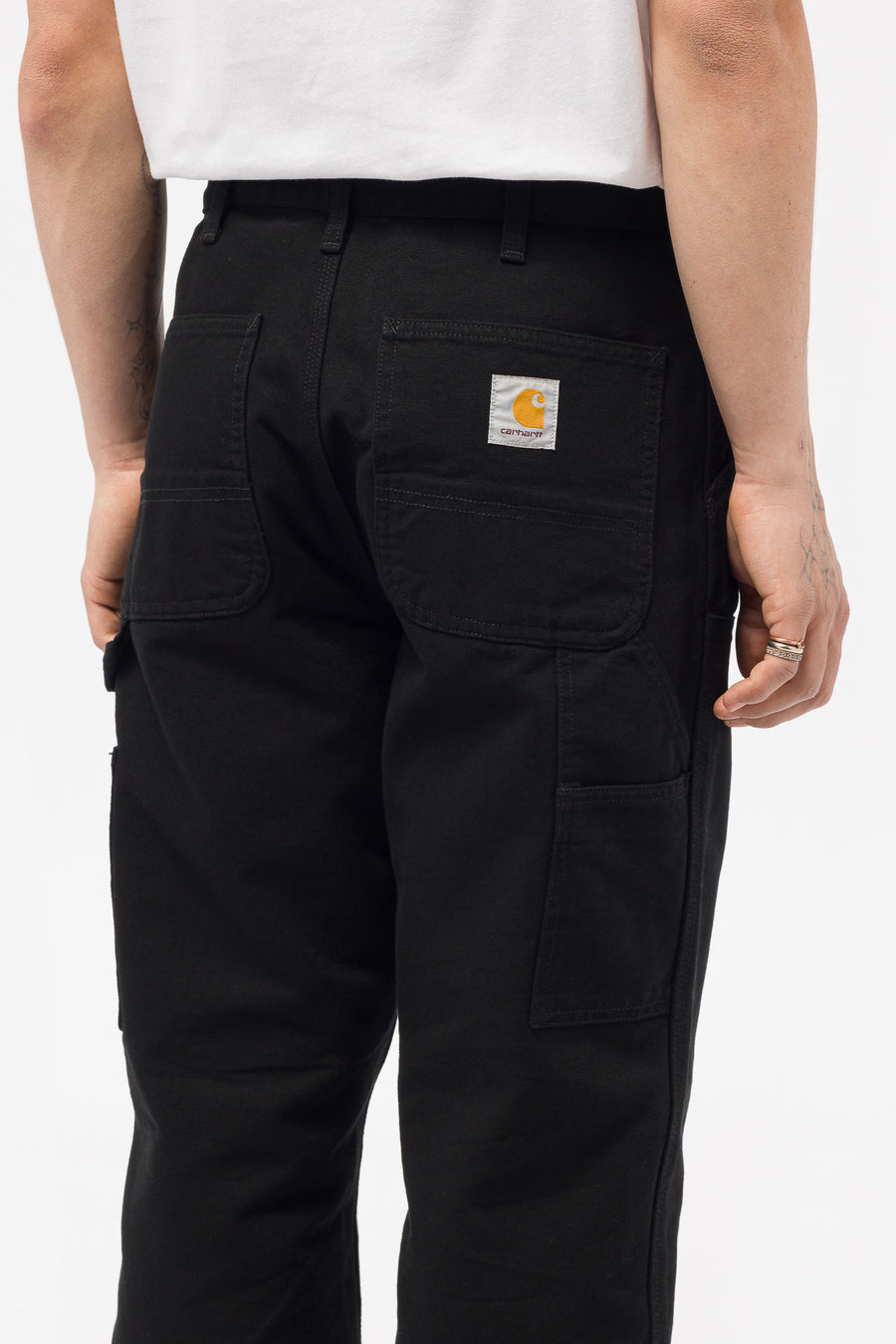 Carhartt WIP - Men's Double Knee Pants in Black Rinsed - Notre