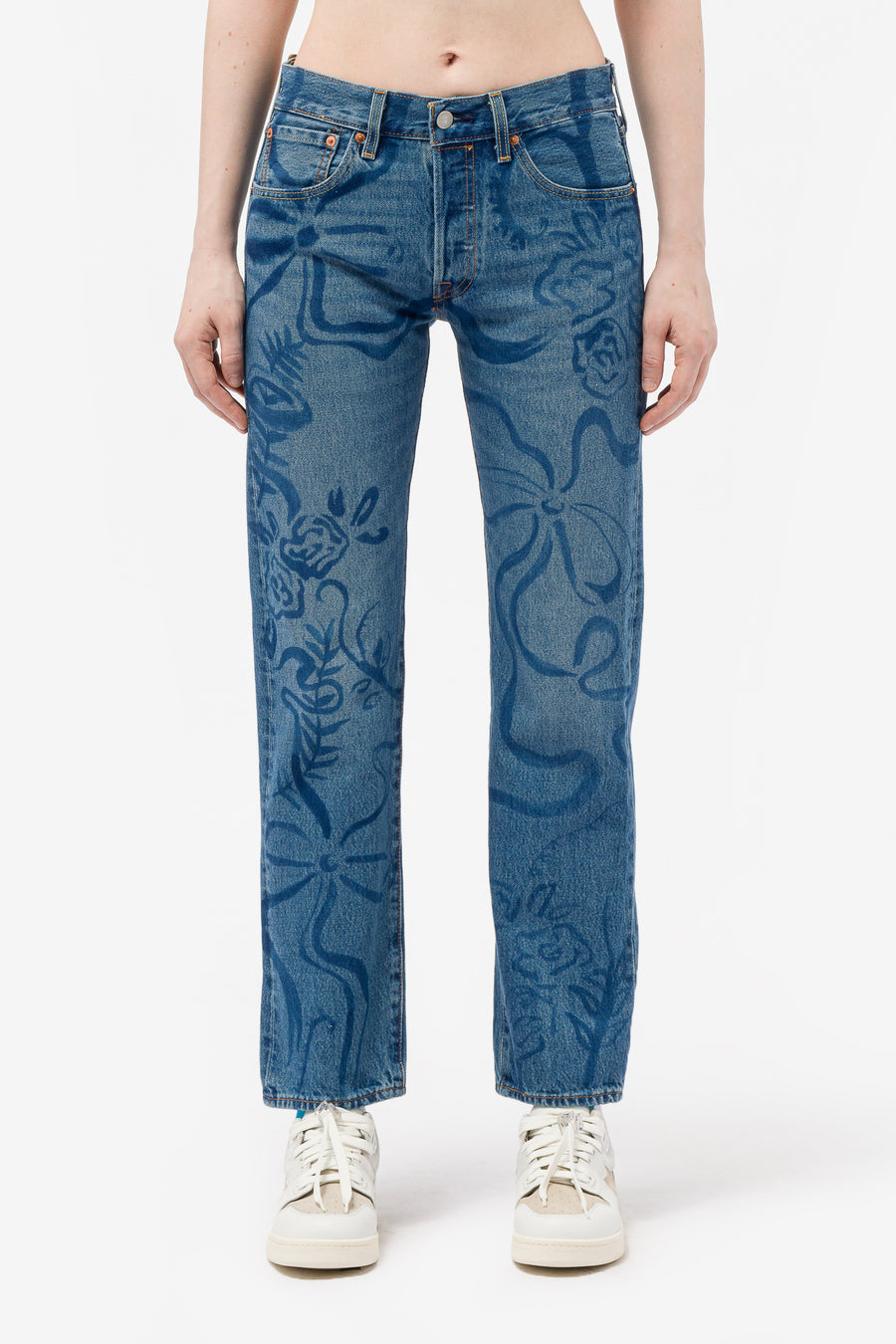 Collina Strada - Women's Levis Painted 501's in Laurel Ashleigh Floral -  Notre