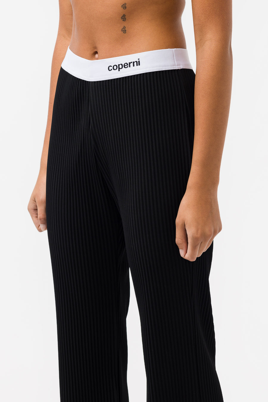 Pleated Lounge Pants in Black