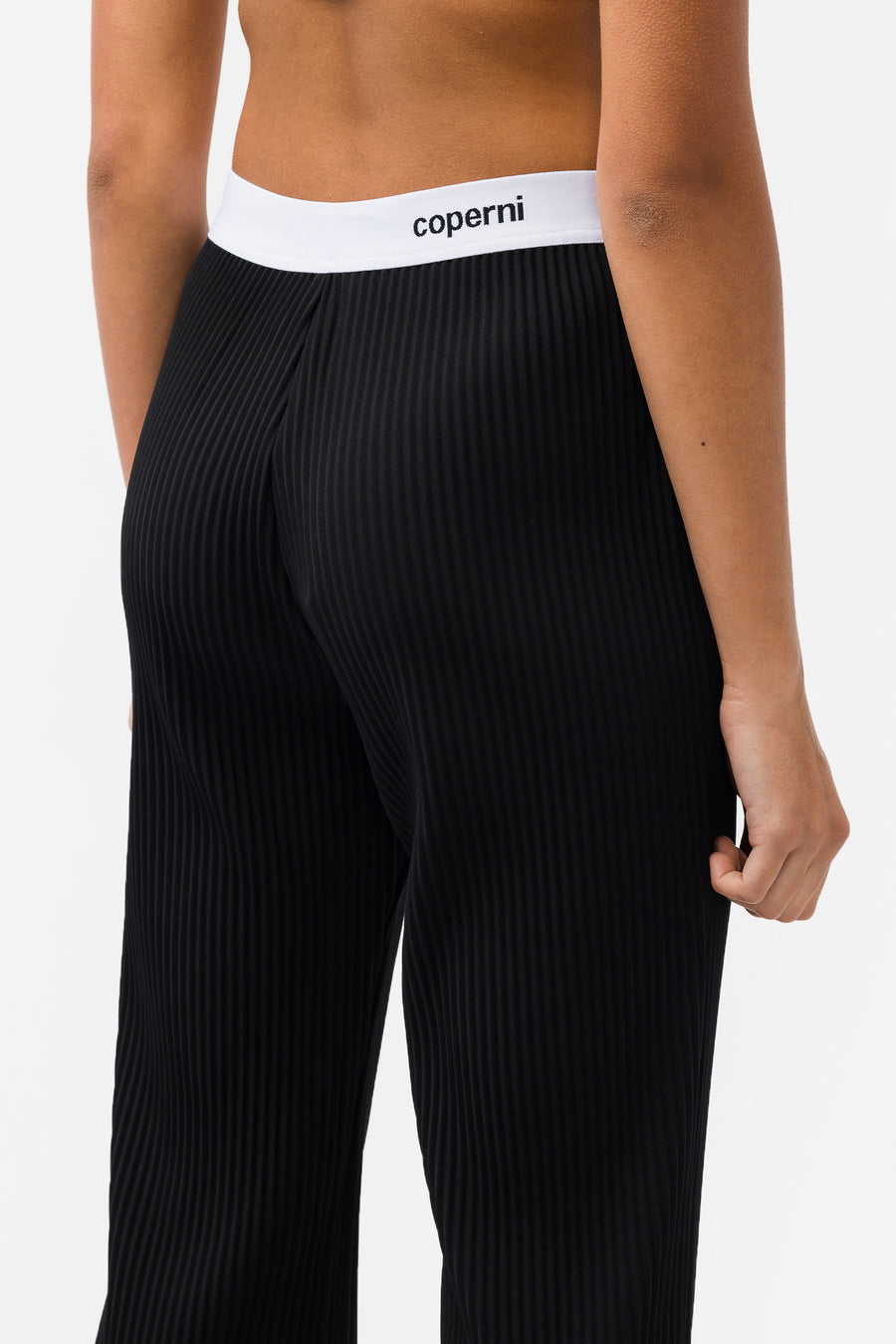 Pleated Lounge Pants in Black