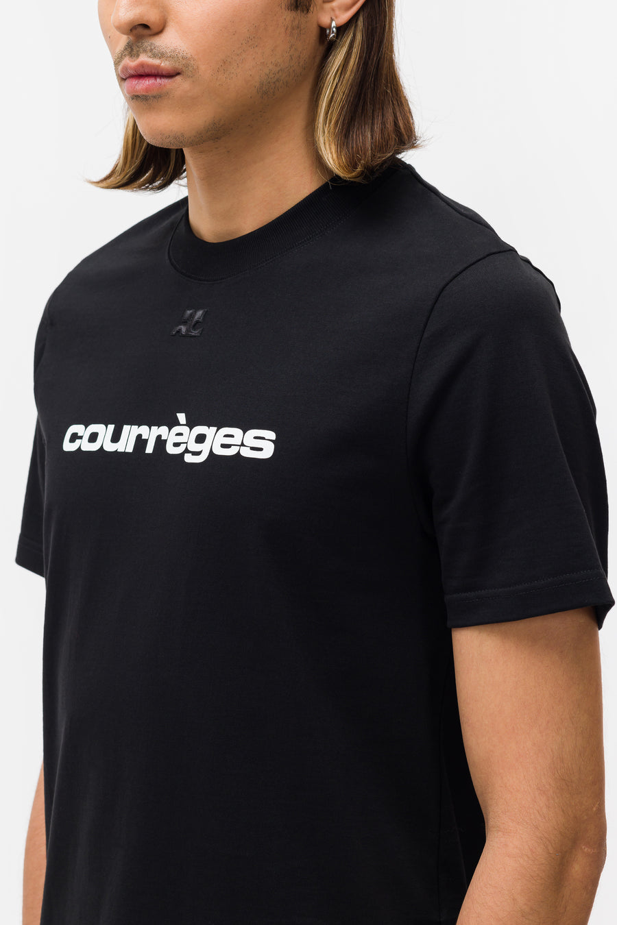 流行に 【Courreges】コットン ブランド ロゴ プリント ブランド T