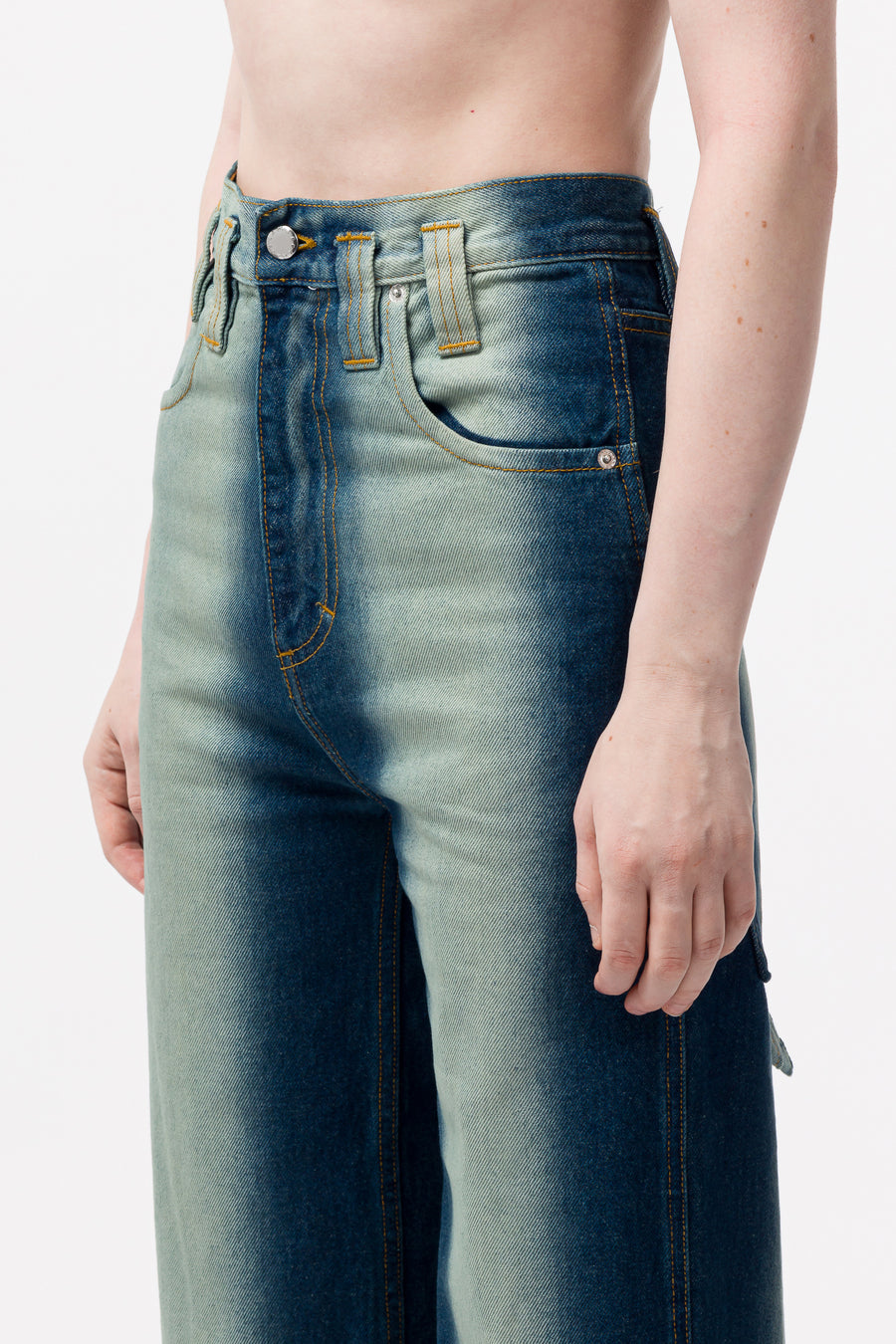 Baggy Redux Jeans in Blue Gradient