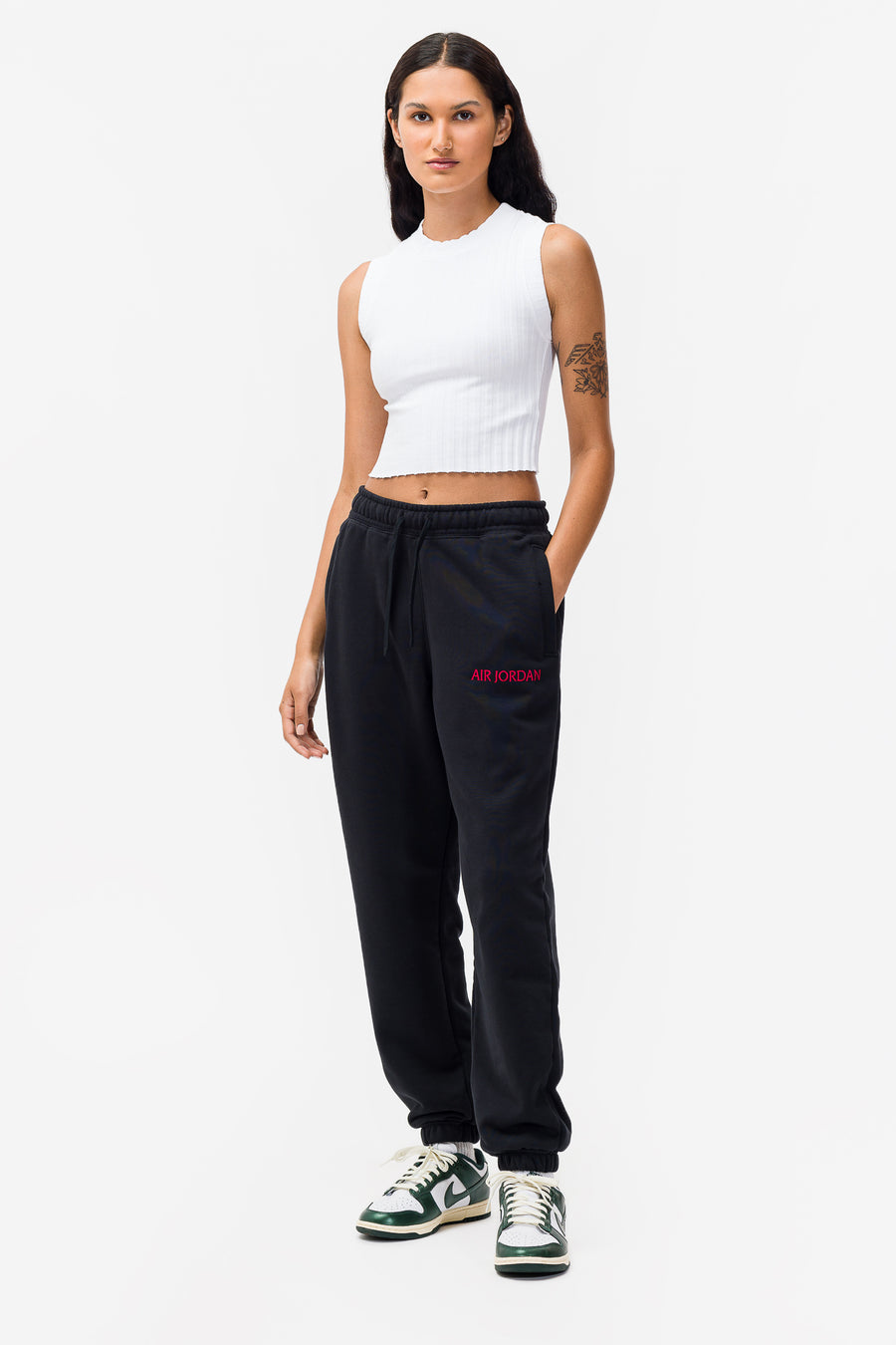 black and red jordan sweatpants