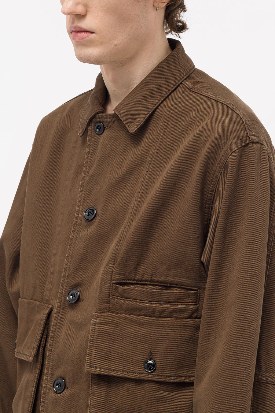 LEMAIRE - Men's Boxy Jacket in Dark Brown - Notre