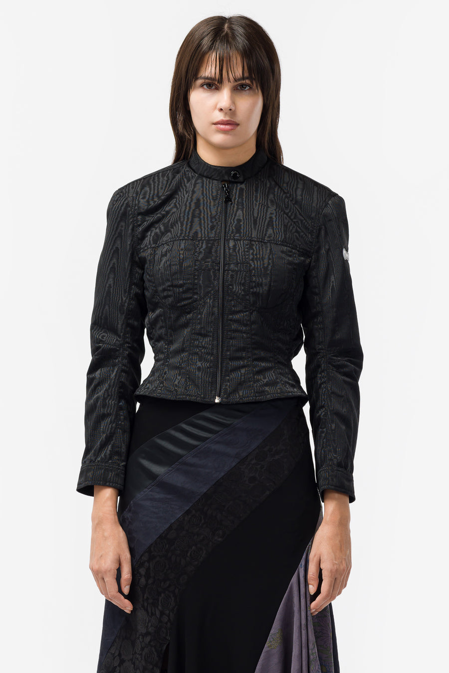 Racing Moire Jacket in Black