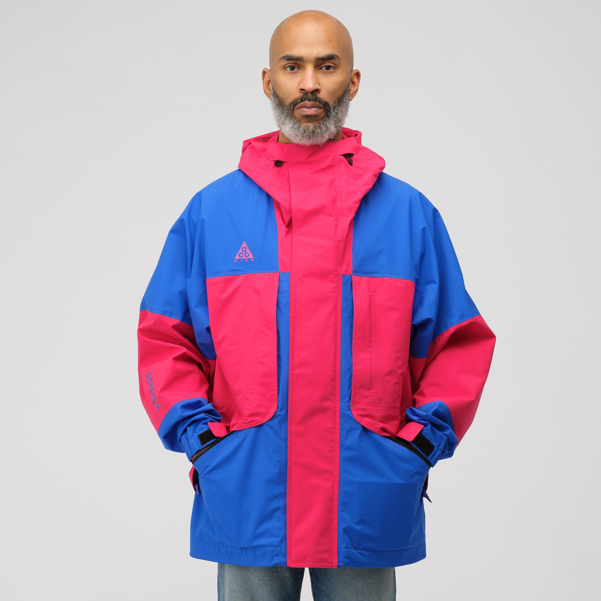 Very Goods | NikeLab ACG GoreTex Jacket in Pink/Royal Blue | Notre