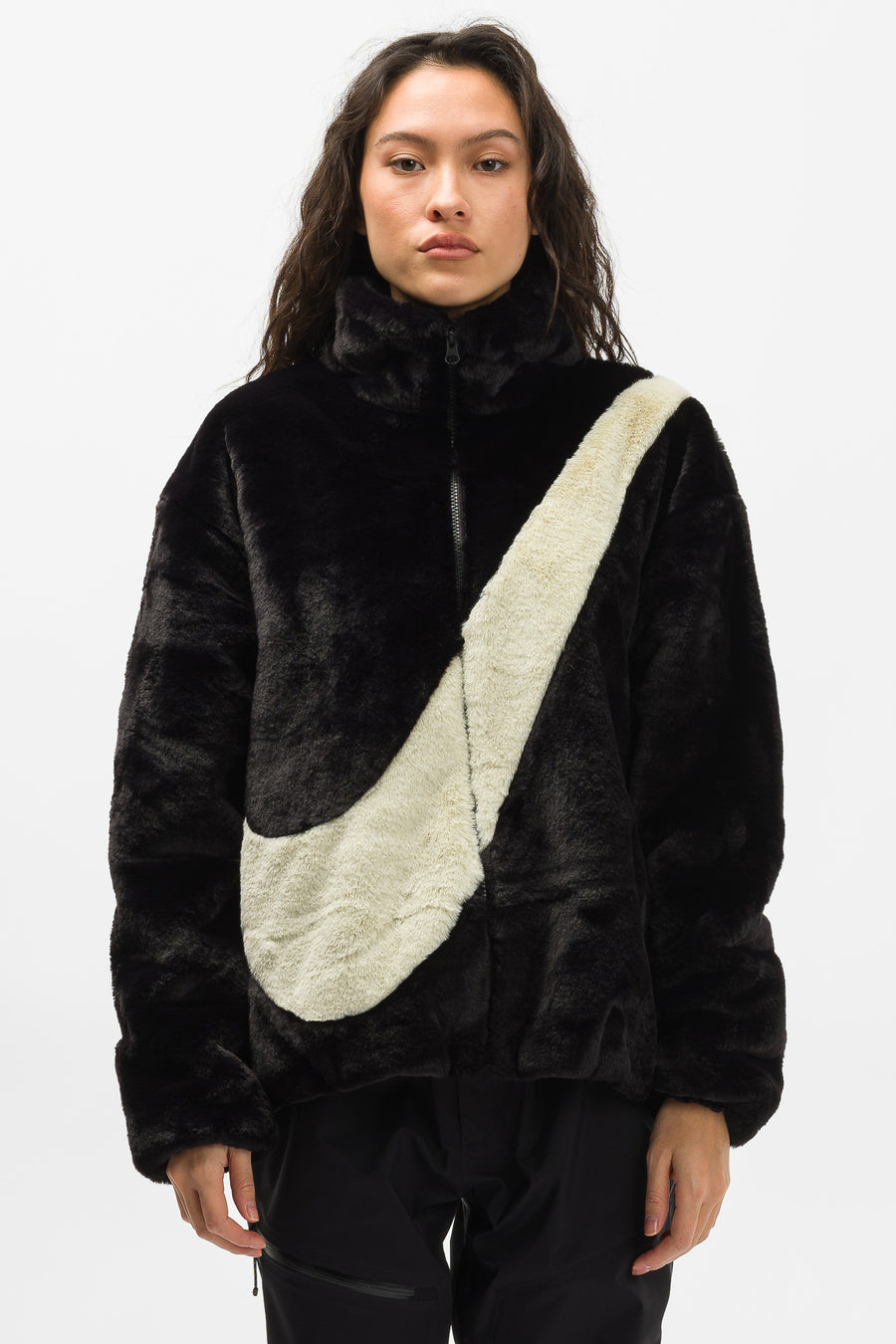 nike faux fur coat