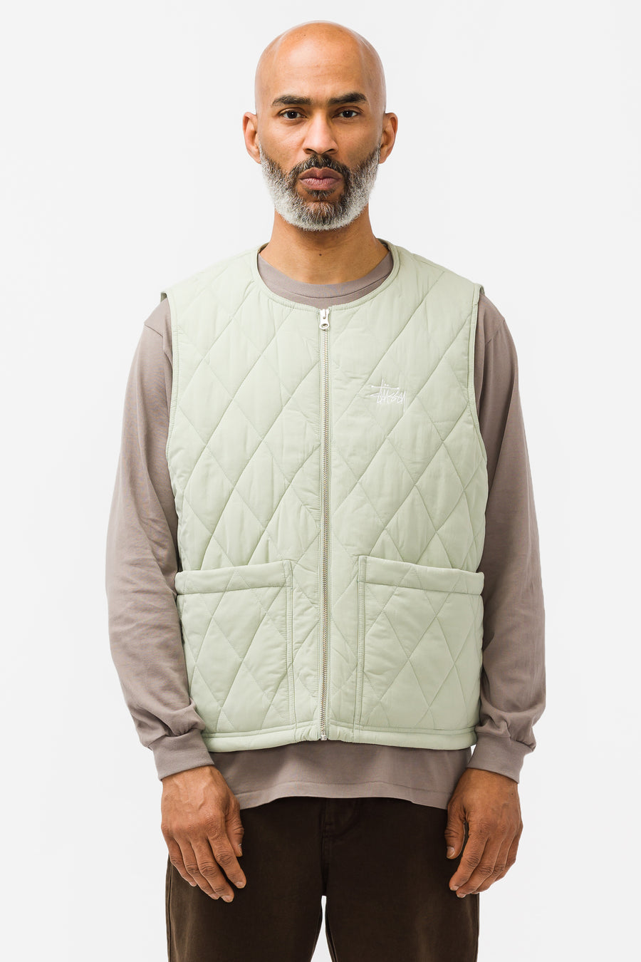 新作モデル Stussy 22SS「DIAMOND STUSSY QUILTED DIAMOND VEST」中綿