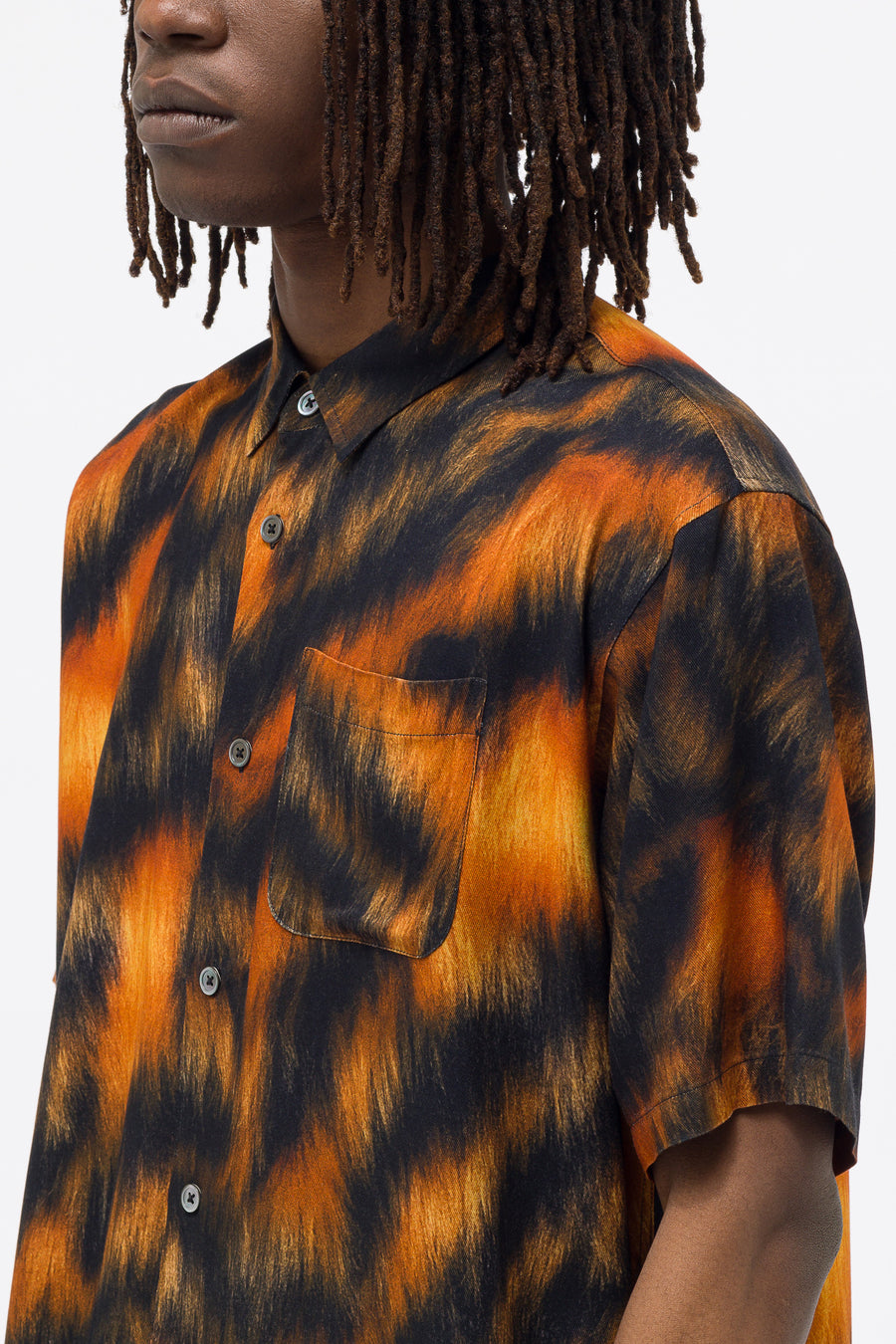 Stüssy - Men's Fur Print Shirt in Tiger - Notre