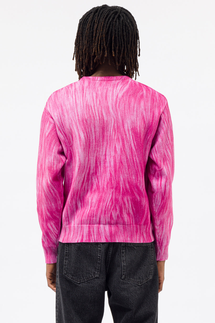 Stüssy - Men's Printed Fur Sweater in Pink - Notre