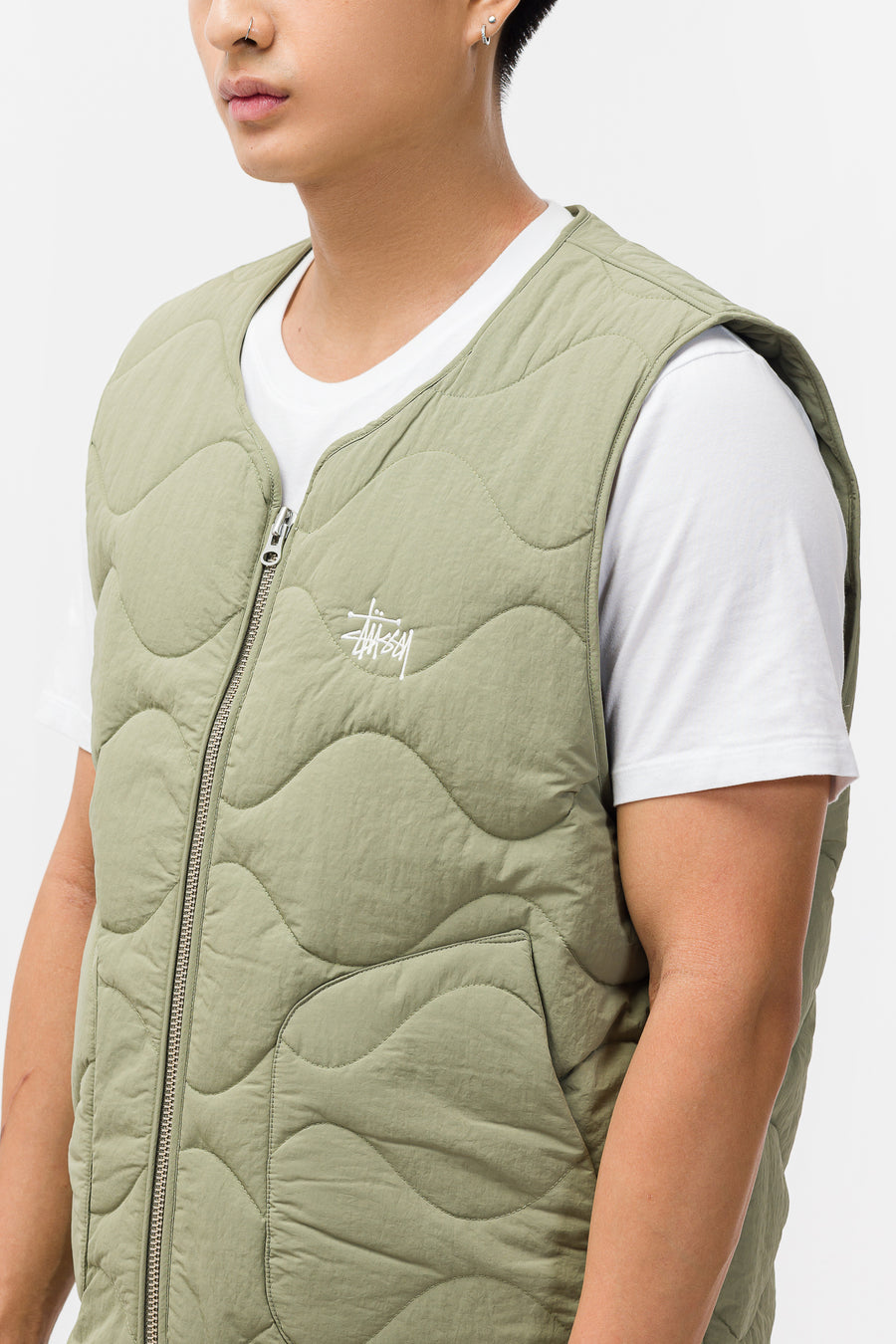 正規販売 登坂着用 最新Stussy Recycled Nylon Liner Vest メンズ