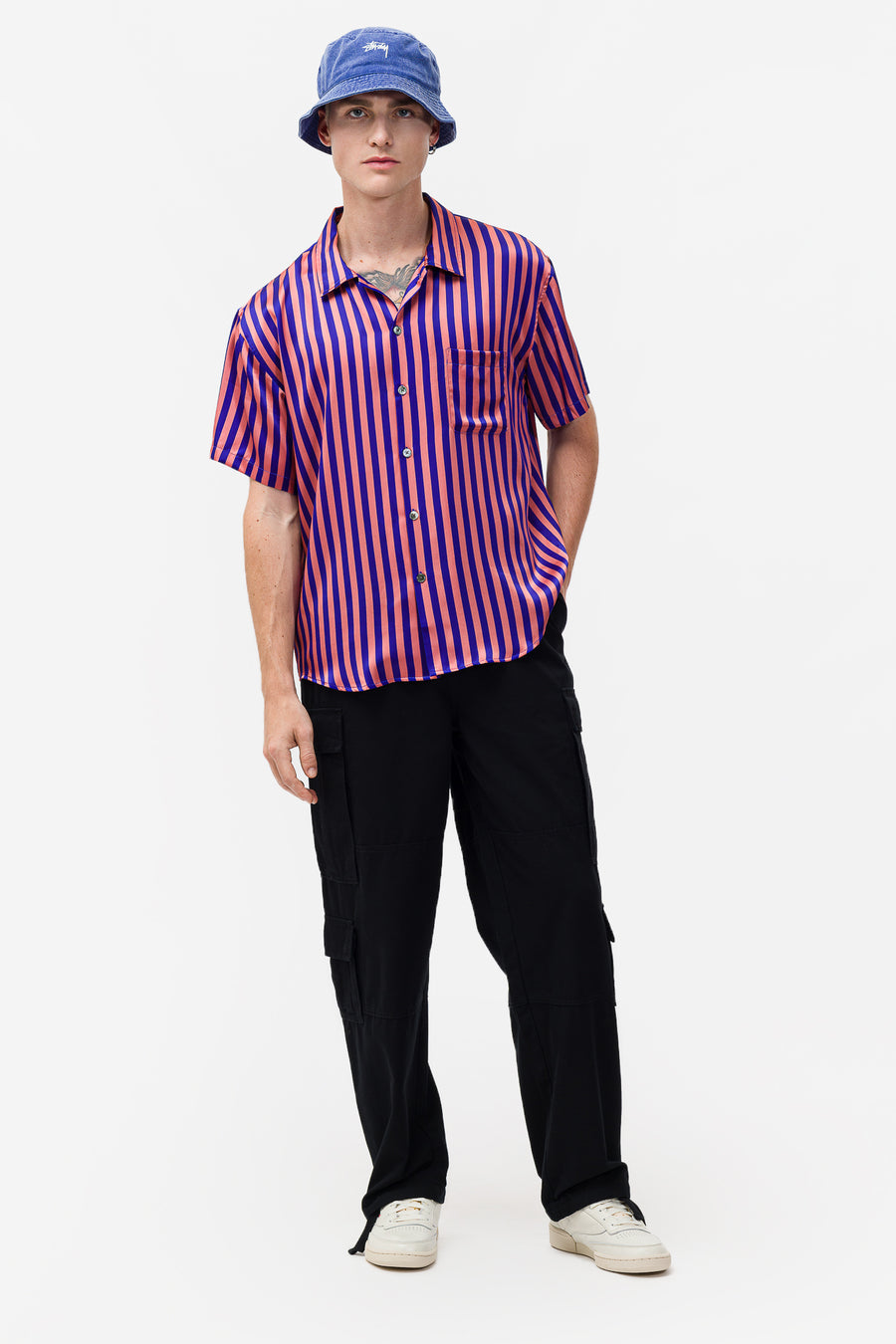 クーポンで半額☆2280円！ Stussy 22ss Striped Silk Shirt | www