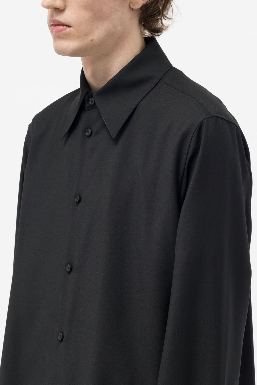 The Row - Men's Kroner Shirt in Onyx - Notre