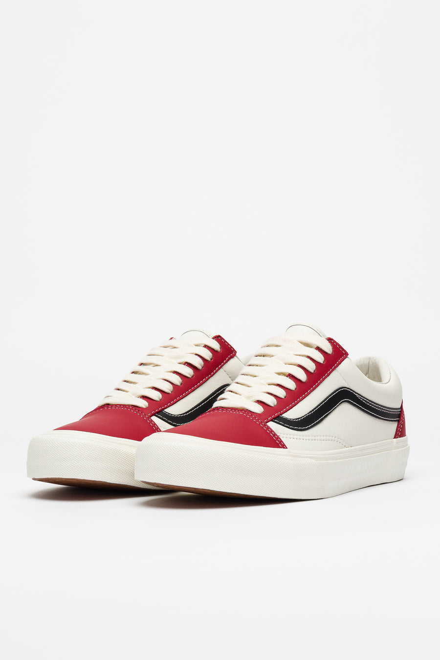 vans old skool pelle bianche