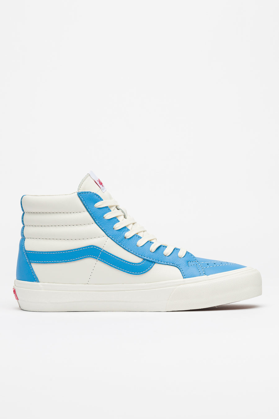 vans sk8 hi reissue in vintage true blue marshmallow