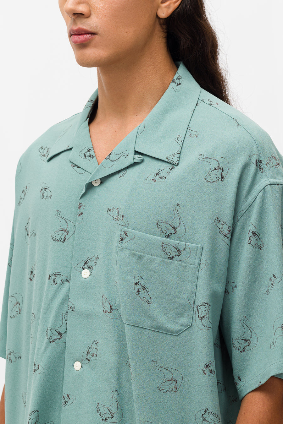 visvim HARMON SHIRT S/S ROADSTER GREEN | ochge.org