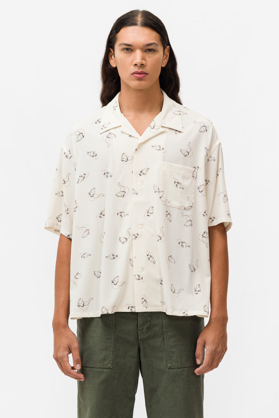 ナチュラ visvim HARMON SHIRT S/S ROADSTERブラック