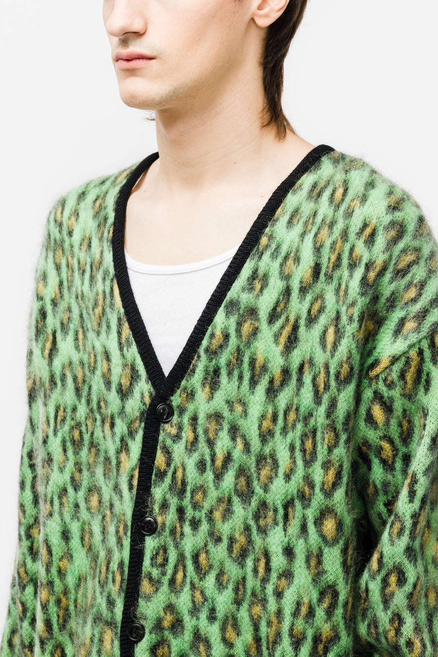 緑LEOPARD CARDIGAN／新品タグ付／送料込