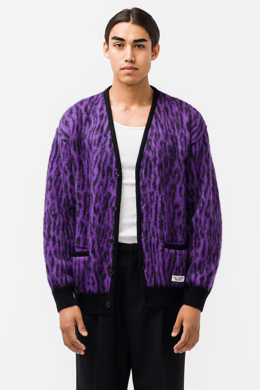 WACKO MARIA MOHAIR CARDIGAN PURPLE www.ch4x4.com