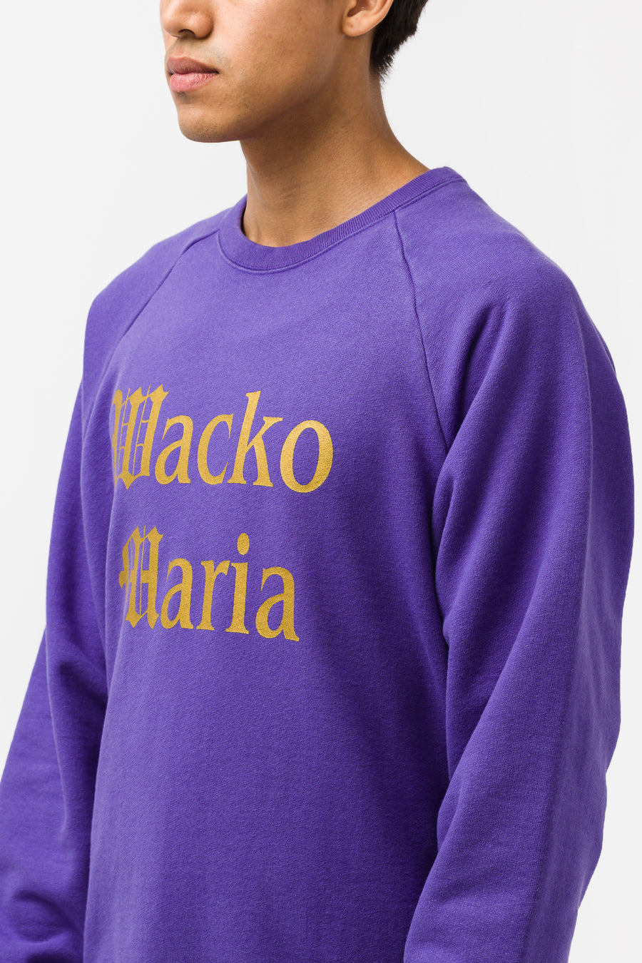 WACKO MARIA 3トーンクルーネックスウェット パープル サイズXL完売-