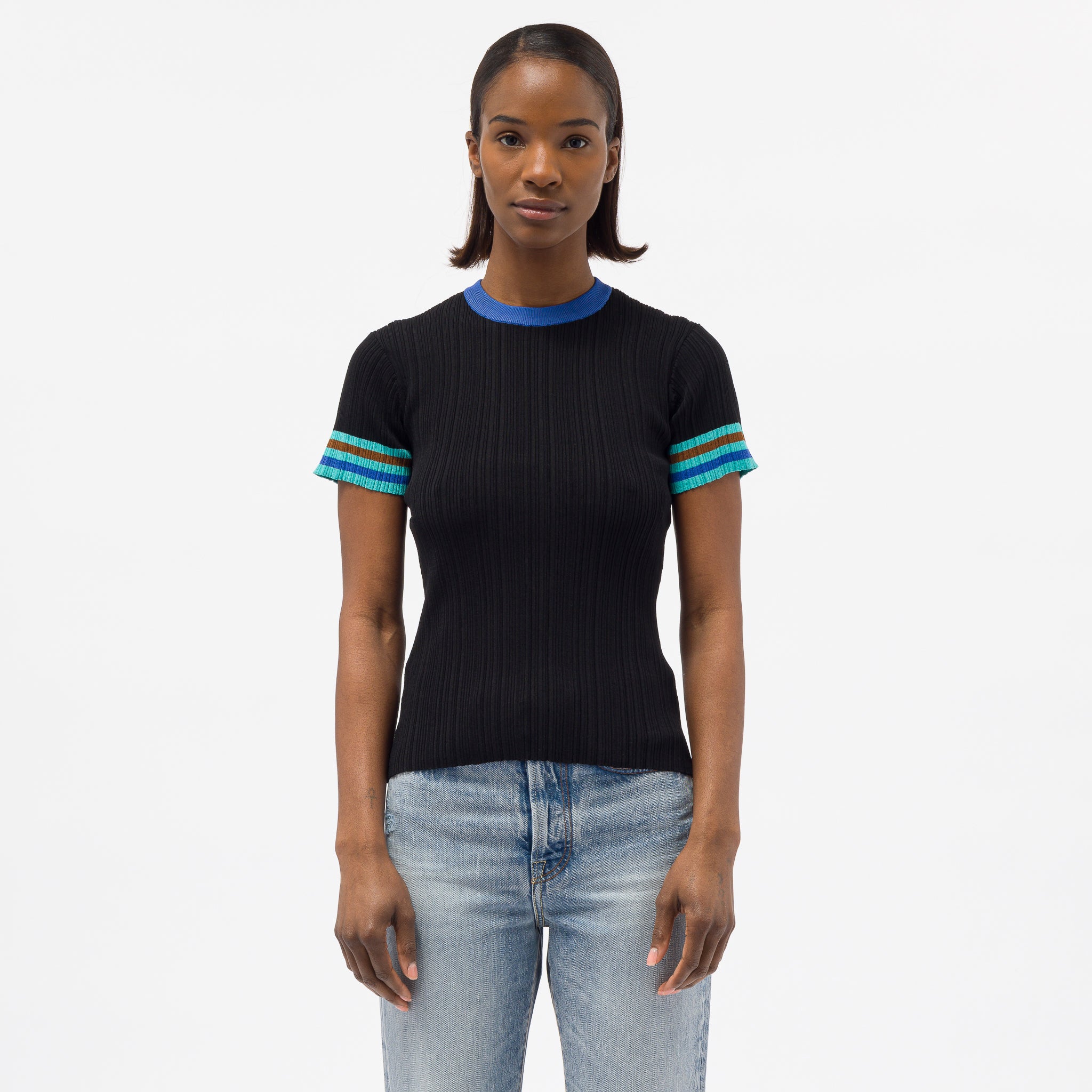 Wales Bonner - Women's Knit Top in Black/Multi - Notre