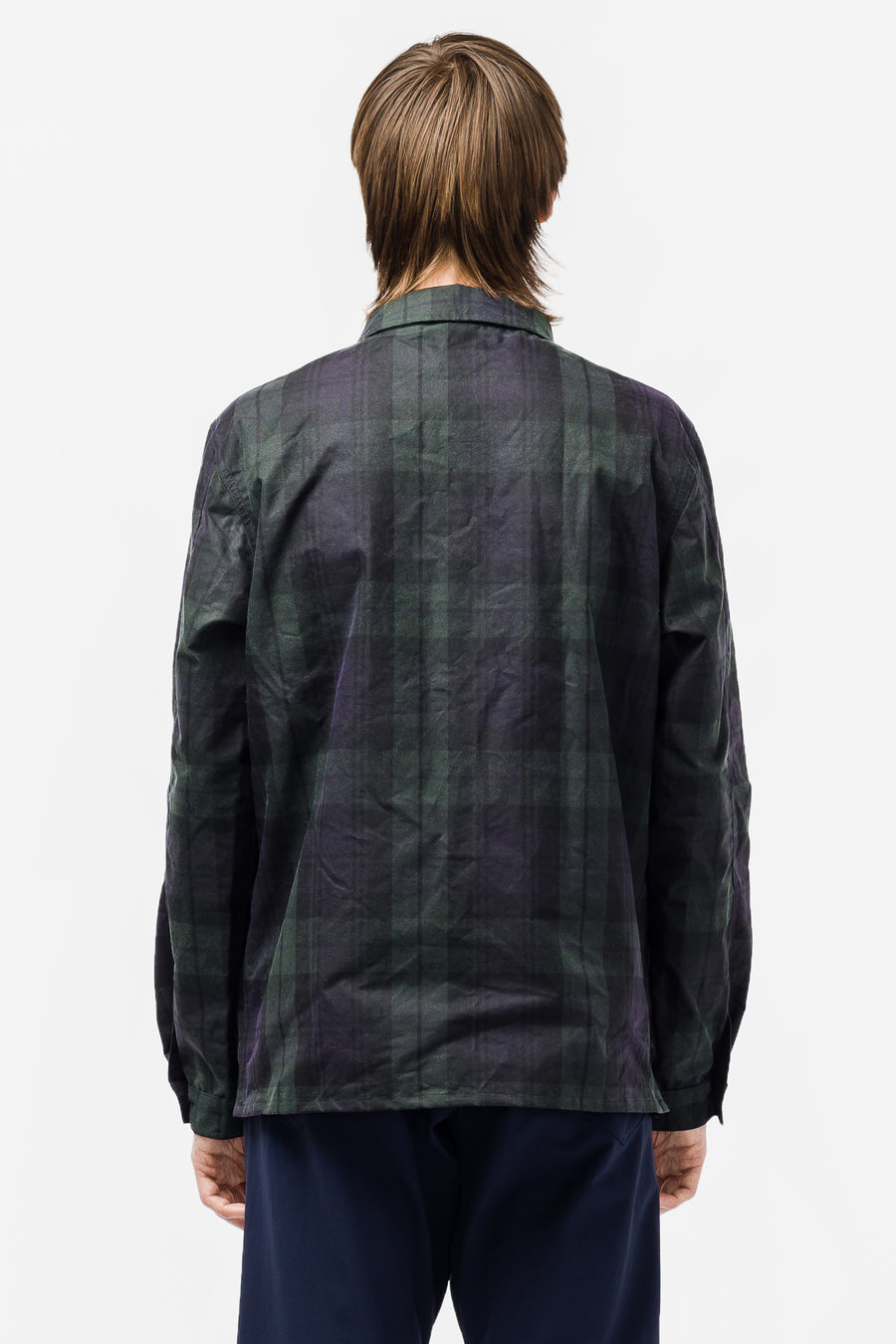 black watch tartan waxed cotton barn coat