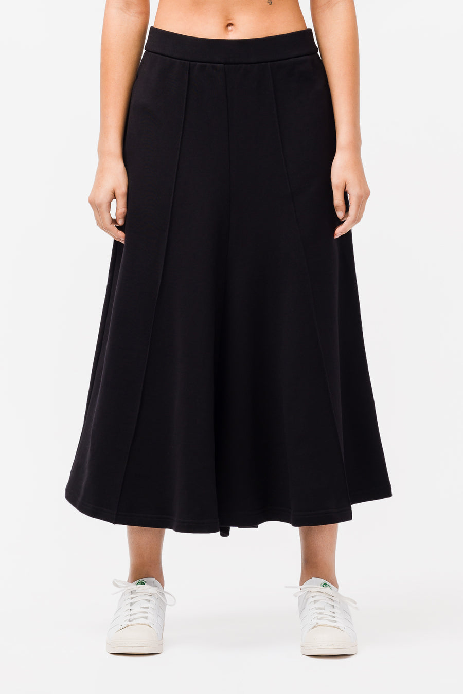 Classic French Terry Skirt in Black