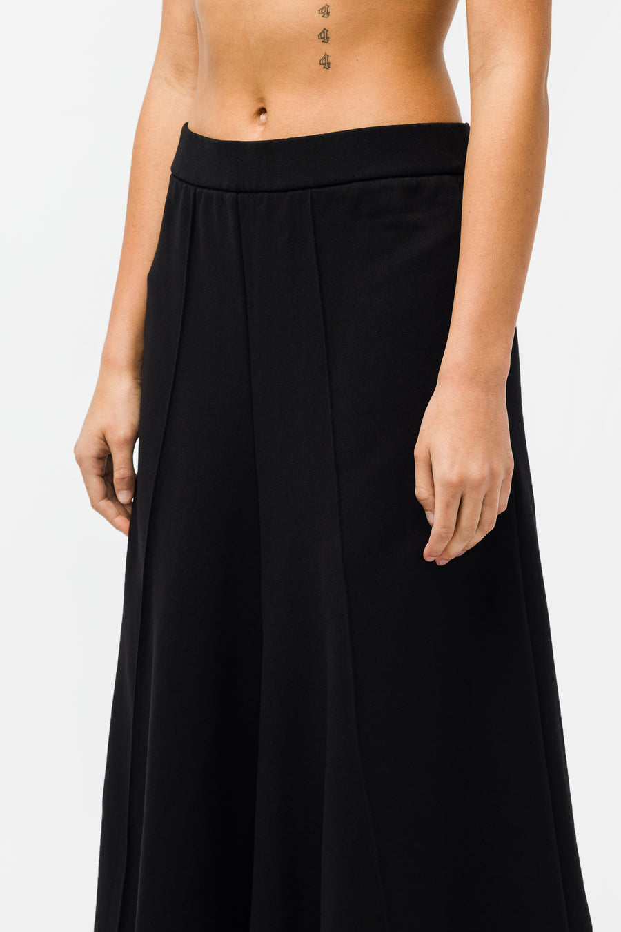 Classic French Terry Skirt in Black