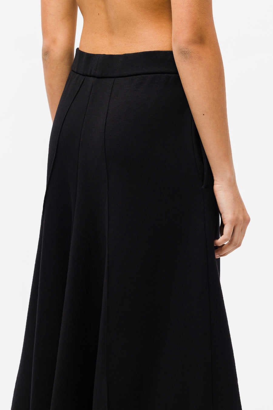 Classic French Terry Skirt in Black