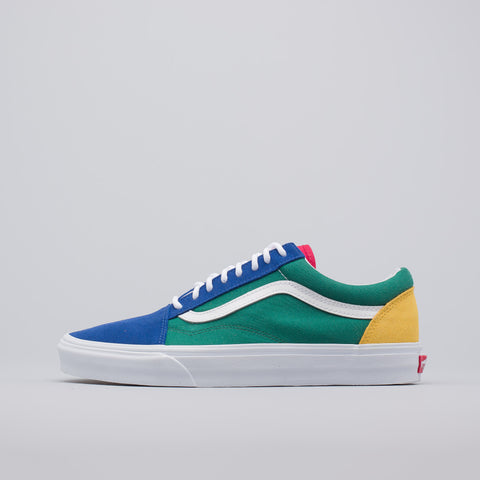 red green yellow and blue vans