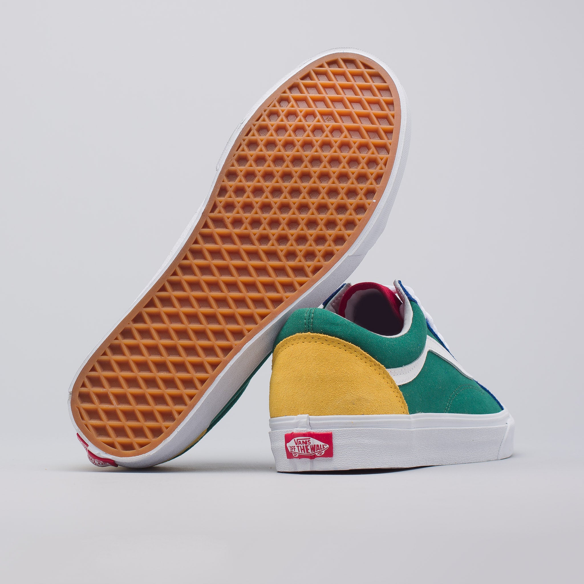 red blue yellow green vans